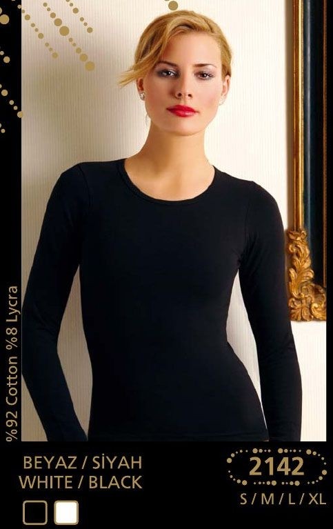 Esnek Tek Parça Uzun Kol Body Anıt 2142 - Siyah