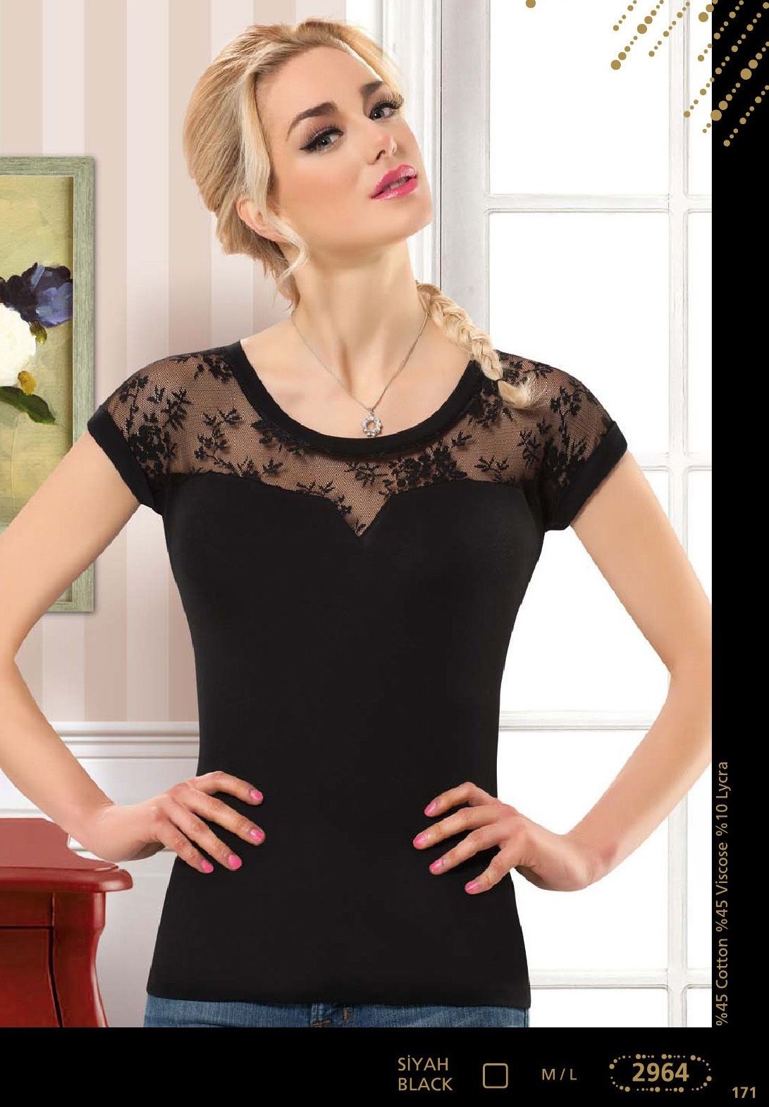 Anıt Dantelli Pamuklu Kadın Atlet Anıt 2964