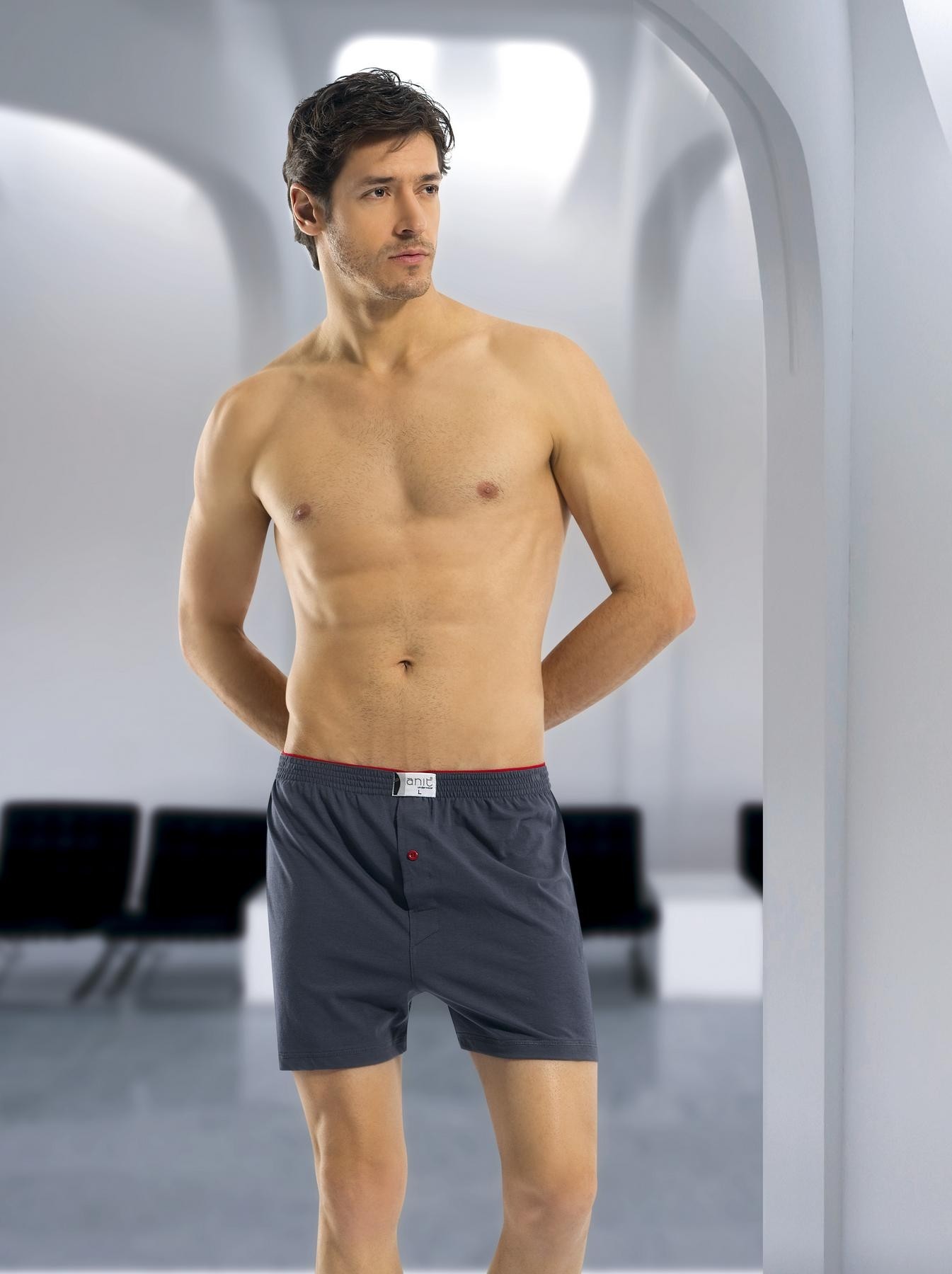 Pamuklu Esnek Bel Lastiği Erkek Boxer Anıt 1146 - Antrasit