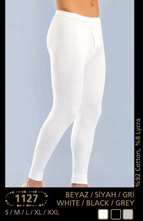 İç Yüzey Fırçalı Likralı Termal Tayt Anıt 1127 - Beyaz