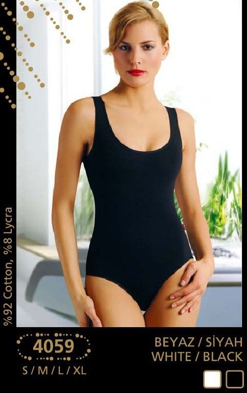 Tek Parça Geniş Askılı Body Anıt 4059 - Siyah