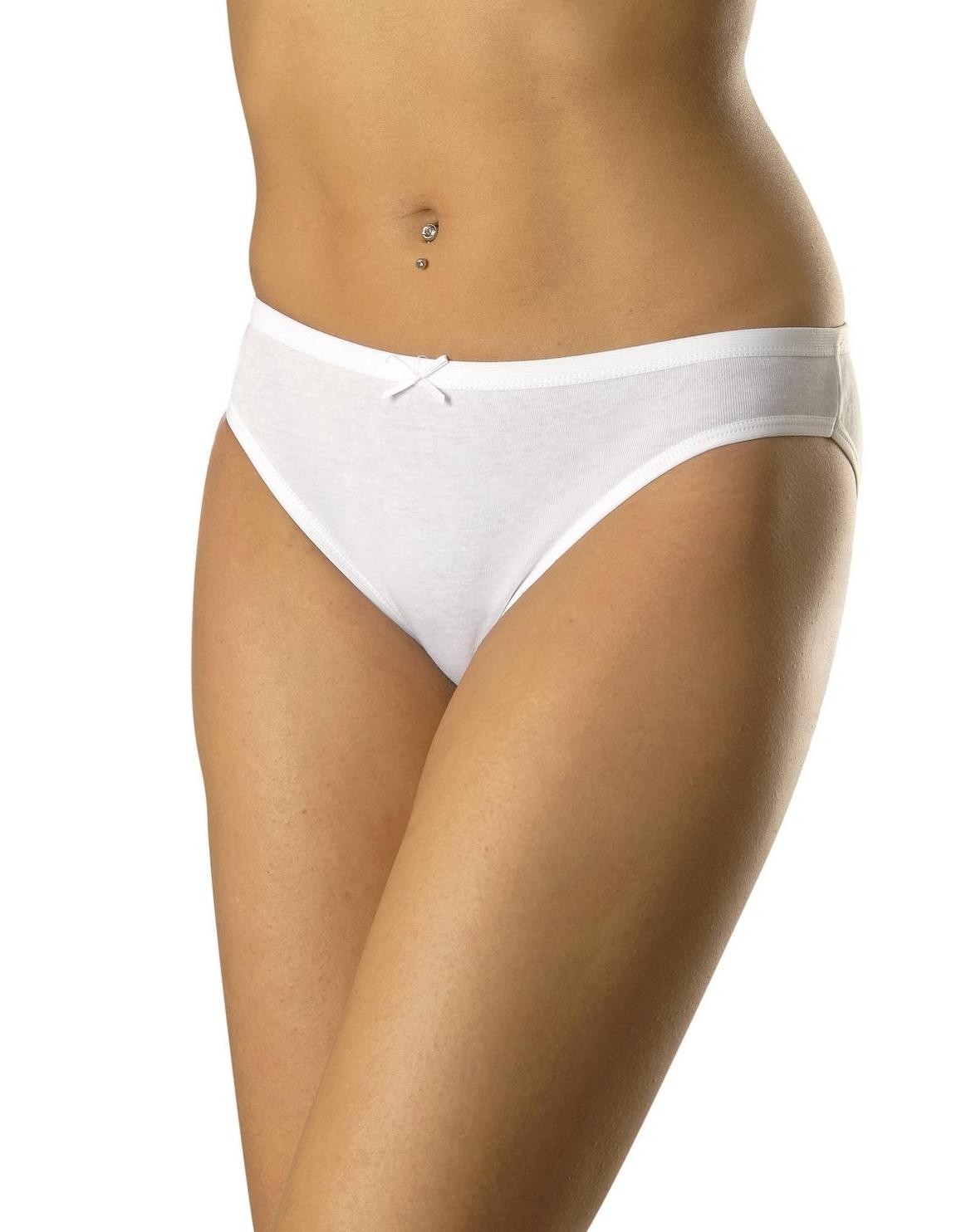 Yüksek Pamuk Oranı Ribana Bikini Külot Anıt 3124 - Beyaz