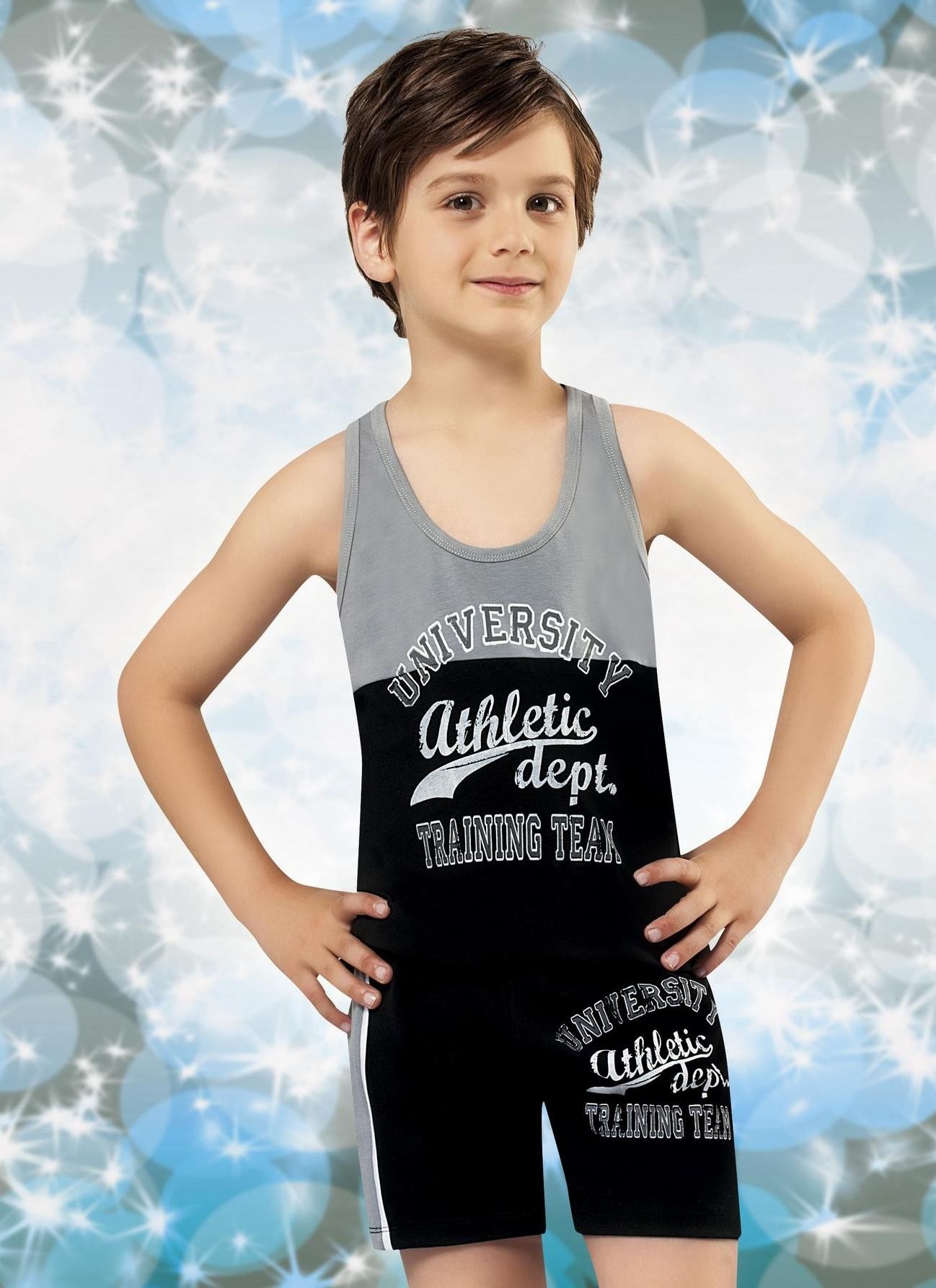 Anıt Pamuklu Rahat Kesim Erkek Çocuk Atlet Takım Anıt 4712 - Görsel 2