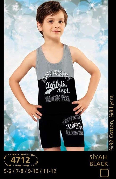 Anıt Pamuklu Rahat Kesim Erkek Çocuk Atlet Takım Anıt 4712