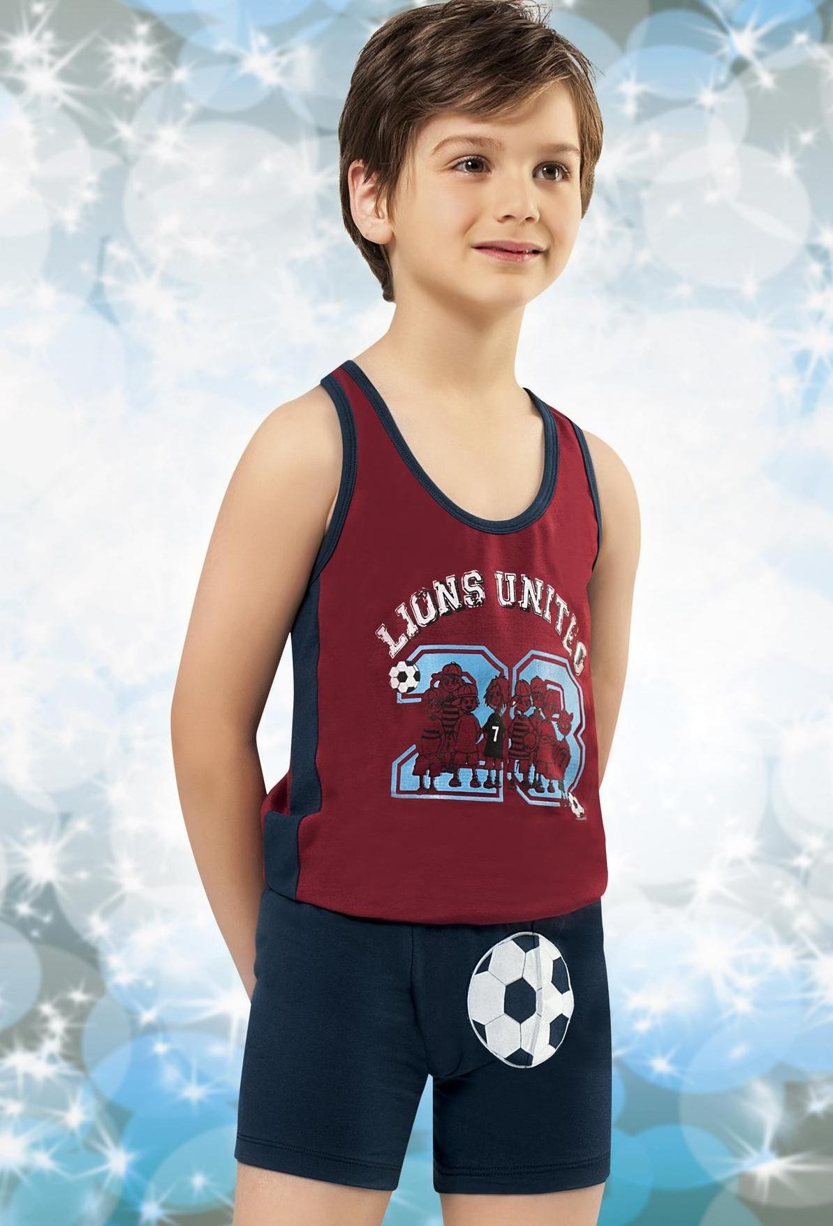 Anıt Pamuklu Top Baskılı Erkek Atlet Takım Anıt 4711 - Görsel 2