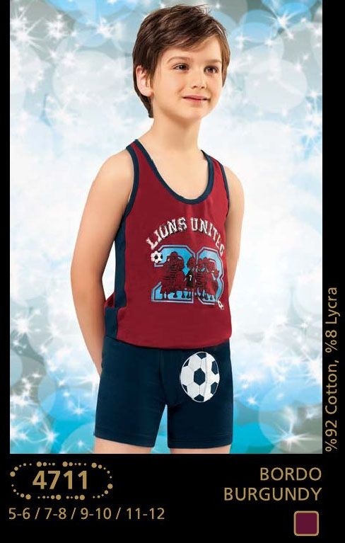 Anıt Pamuklu Top Baskılı Erkek Atlet Takım Anıt 4711