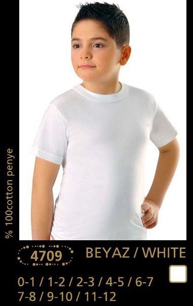 Pamuklu Yumuşak Lastik Erkek Çocuk Külotu Anıt 4709 - Beyaz