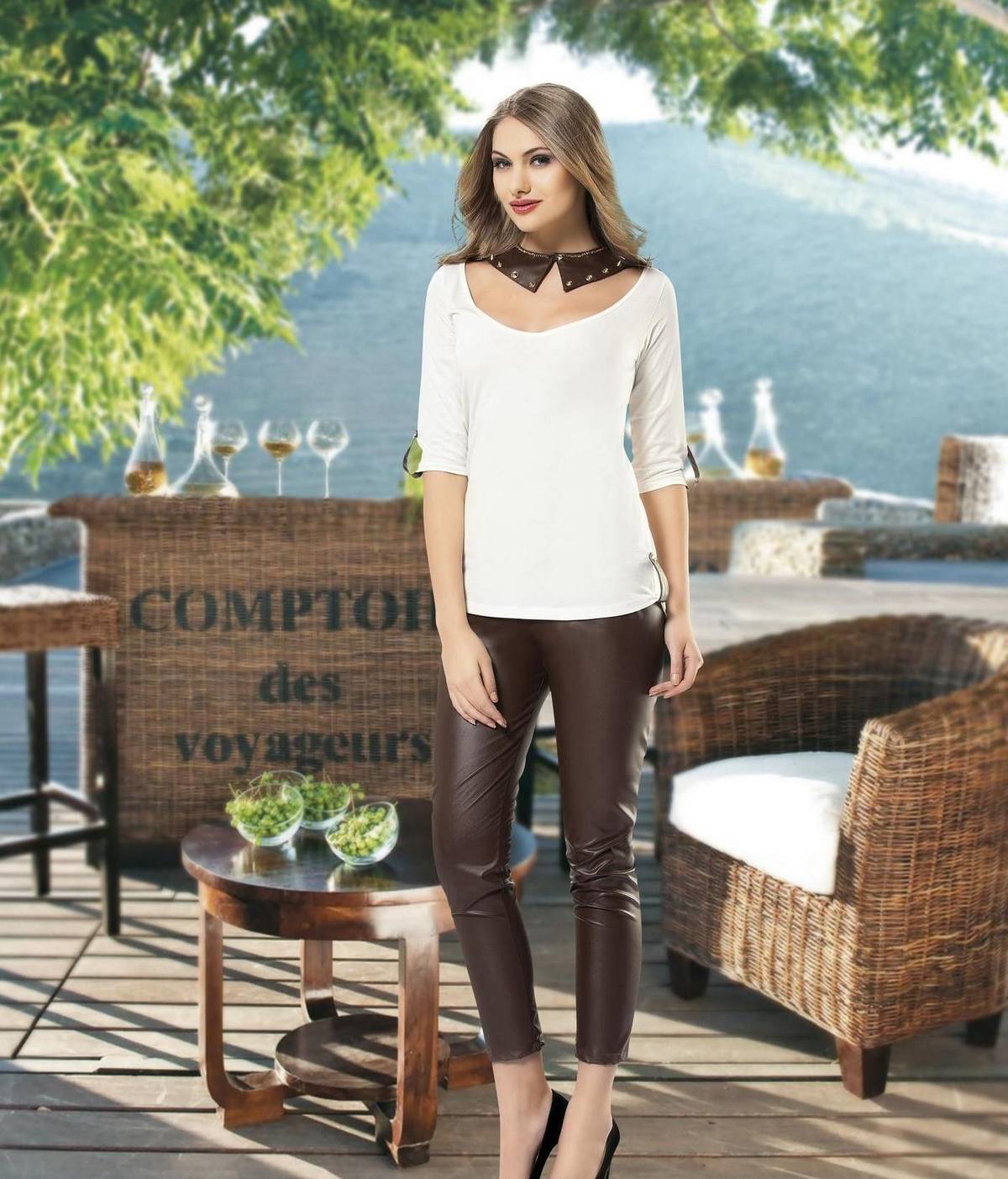 Anıt Yüksek Bel Geniş Bel Bandı Tayt Takımı Anıt 4400 - Görsel 2