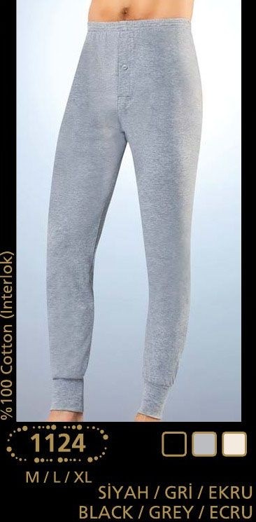 Fırçalı İç Yüzeyli Termal Alt Pamuklu Anıt 1124 - Gri