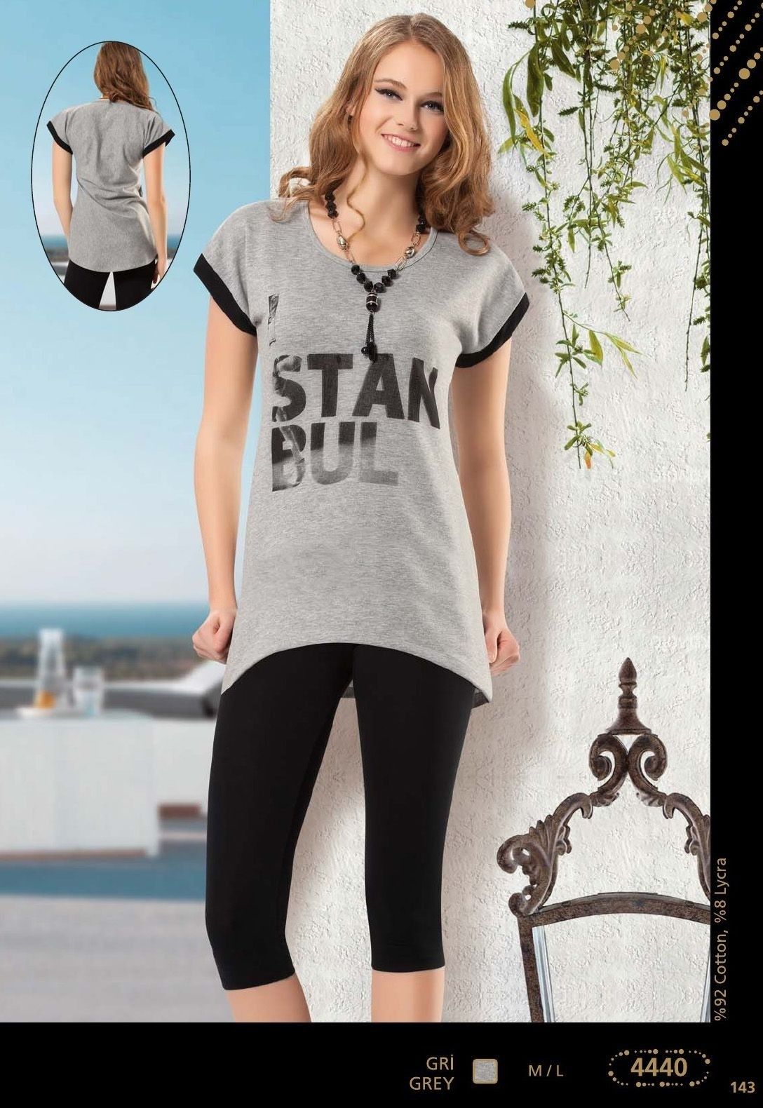 Anıt Esnek Yüksek Bel Taytlı Takım Anıt 4440