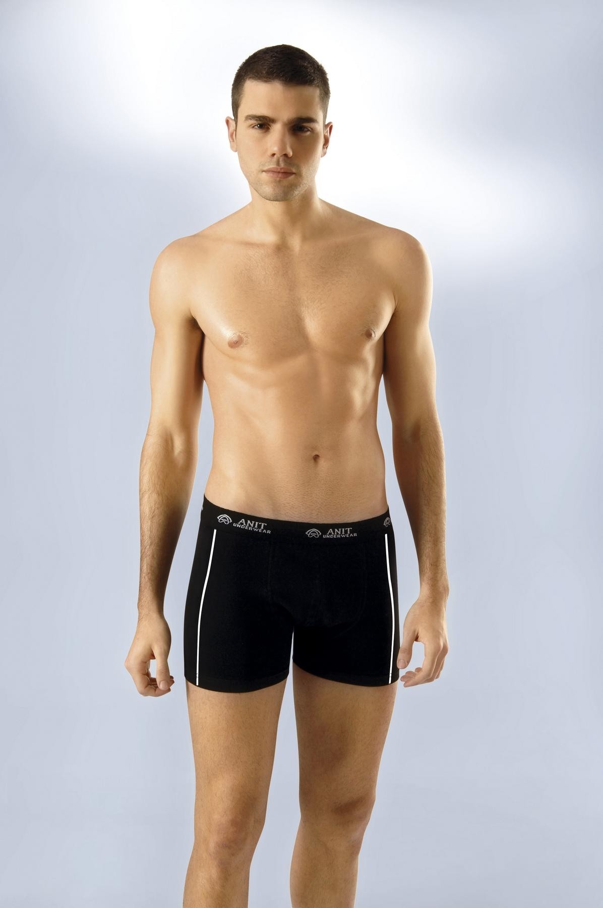 Pamuklu Elastan Esnek Bel Boxer Anıt 1120 - Siyah