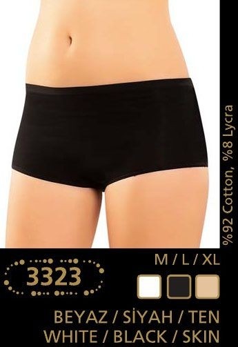 Pamuklu Uzun Paça Bato Külot Anıt 3323 - Siyah
