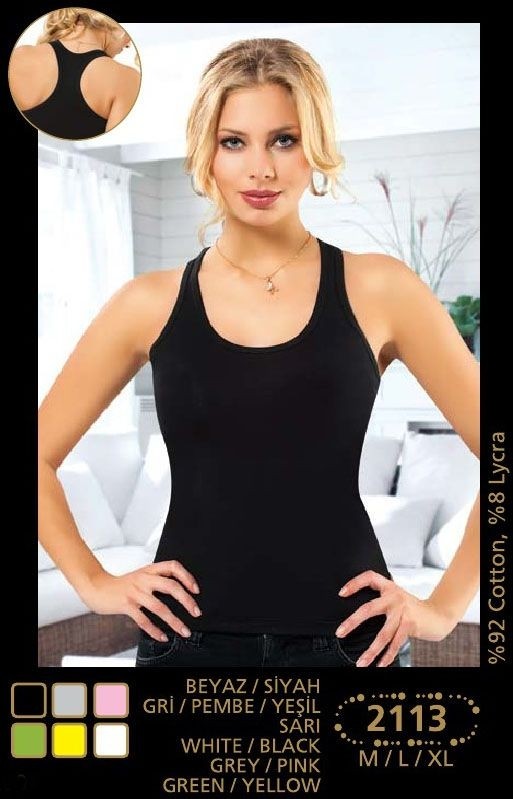 Anıt Likralı Pamuklu Kadın Atlet Anıt 2113 - Görsel 3