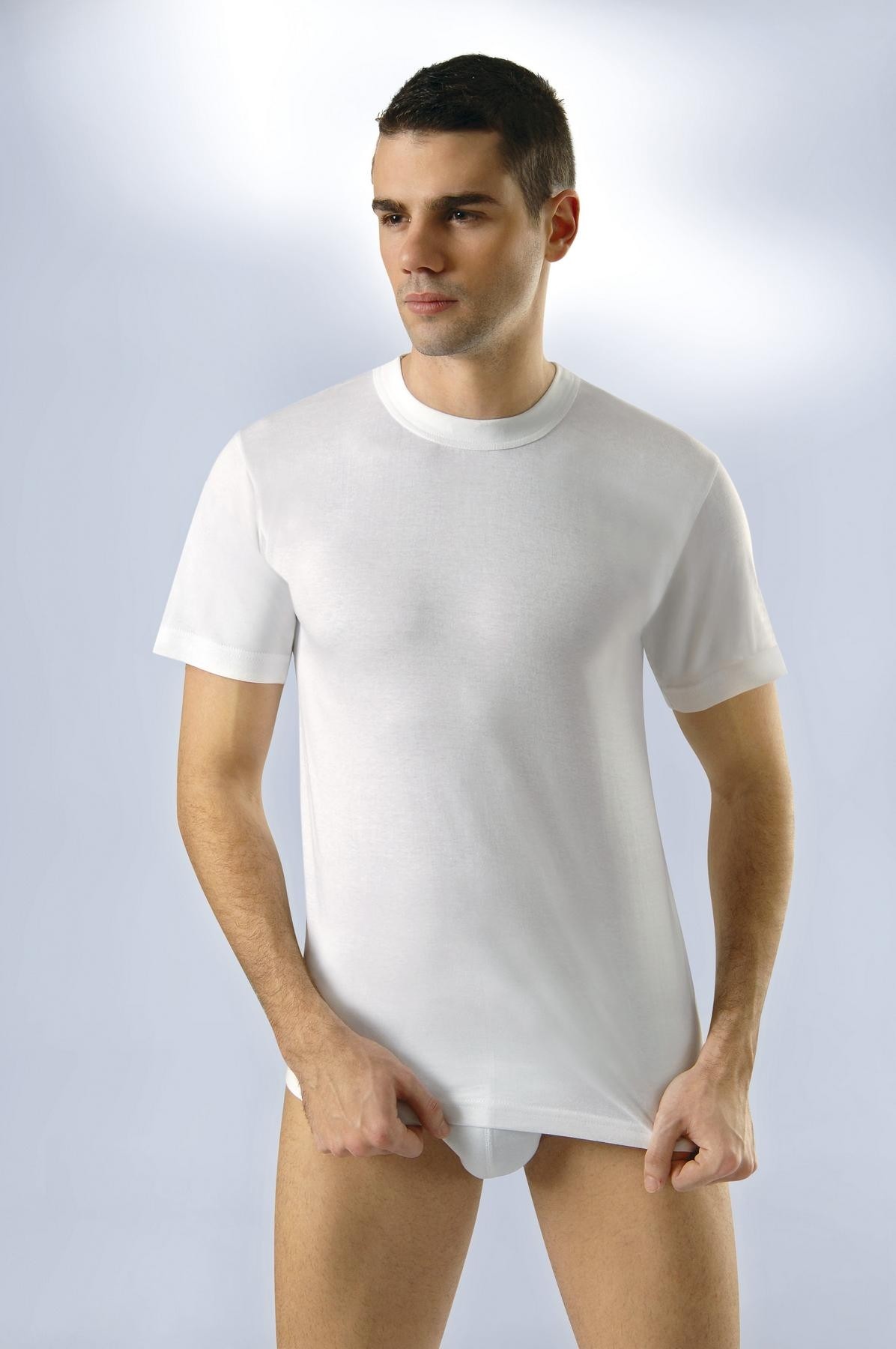 Pamuklu Ribana O Yaka Erkek Atlet Anıt 1153 - Beyaz