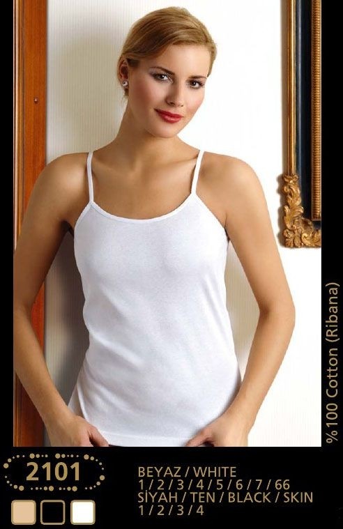 Pamuklu Nefes Alan Asimetrik Askılı Kadın Atlet Anıt 2101 - Beyaz