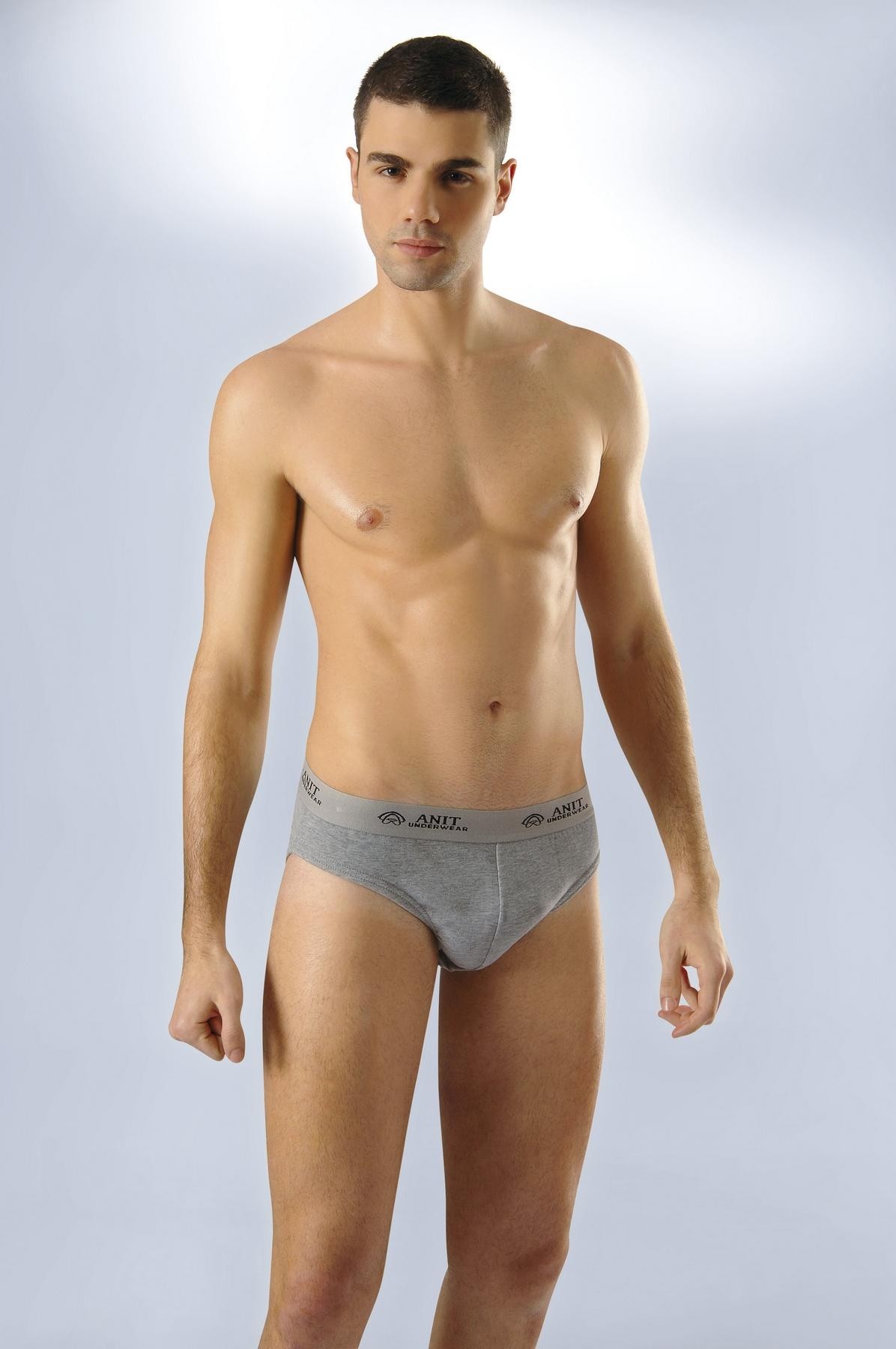 Pamuklu Elastik Ribana Erkek Slip Anıt 1116 - Gri