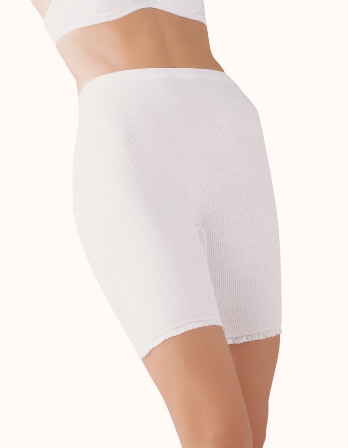 Pamuklu Yumuşak Lastik Kadın Boxer Külot Çift Kaplan 890 - Beyaz