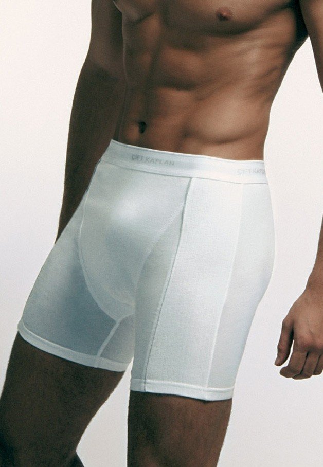 Pamuklu Elastan Boxer Çift Kaplan 855 - Beyaz