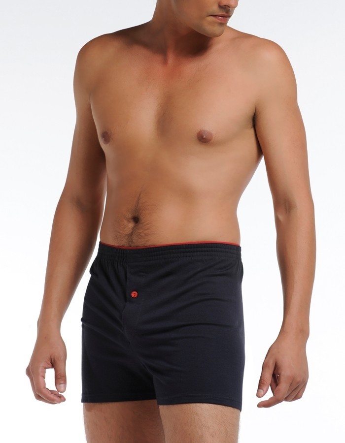 Pamuklu Esnek Bel Lastiği Boxer Çift Kaplan 805 - Siyah