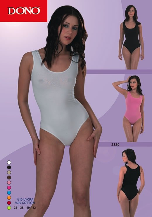 Kalın Askılı Çıtçıtlı Body Pamuklu Dono 2320 - Beyaz