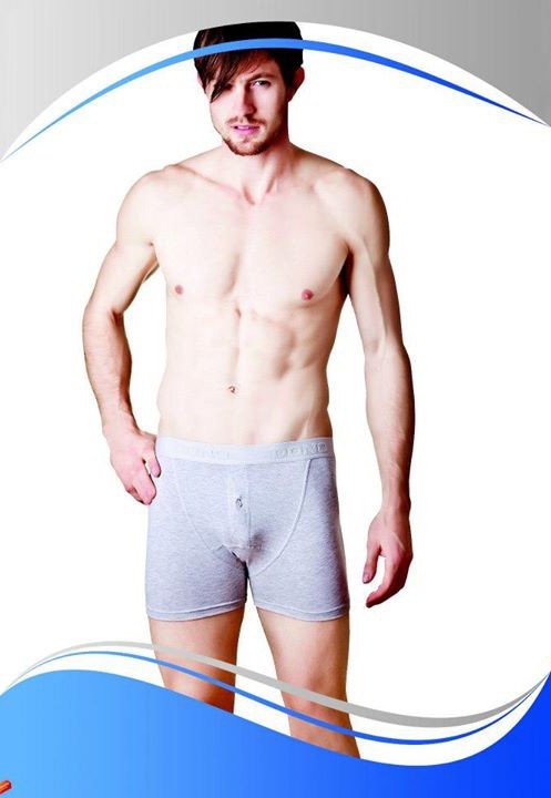 Pamuklu Düğmeli Lycra Boxer Dono 1135 - Krem