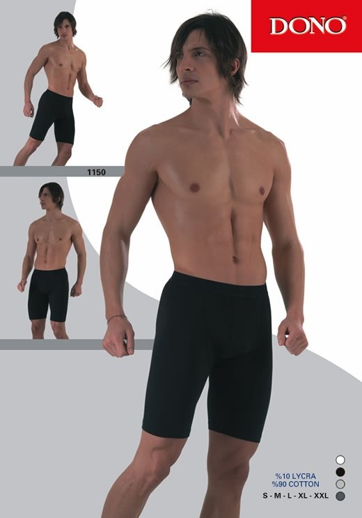 Pamuklu Esnek Bel Uzun Boxer Dono 1150 - Siyah