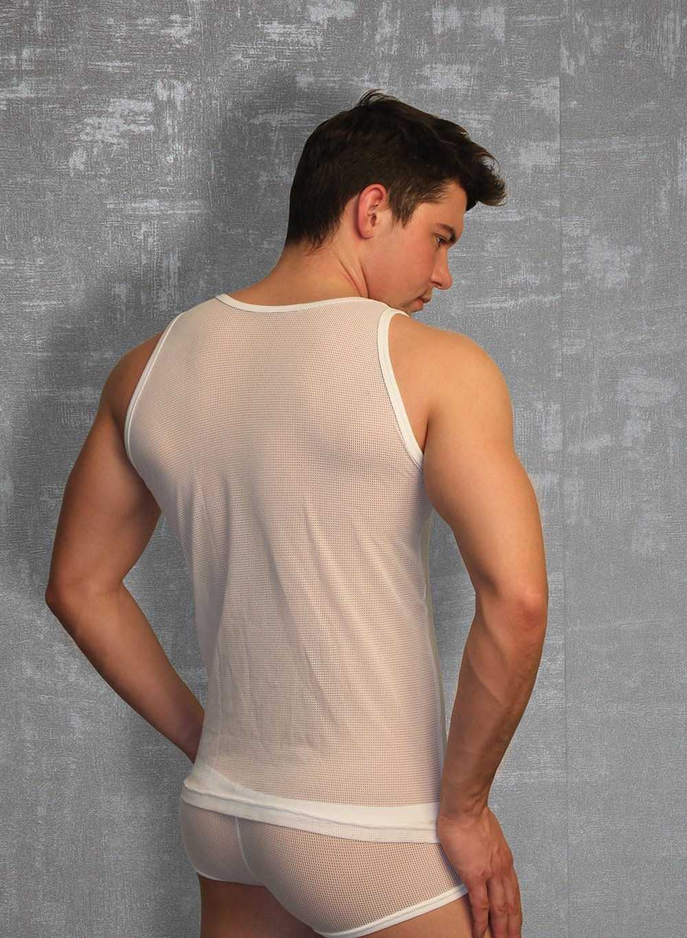 Pamuklu Ribana Askılı Erkek Atlet Doreanse 2310 - Beyaz