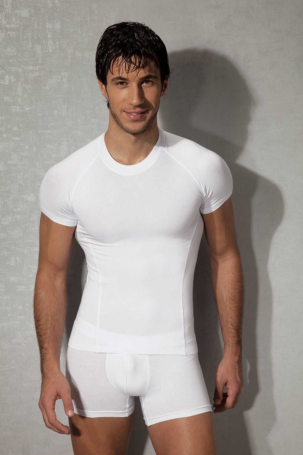 Modal V Yaka Erkek Atlet Doreanse 2535 - Beyaz