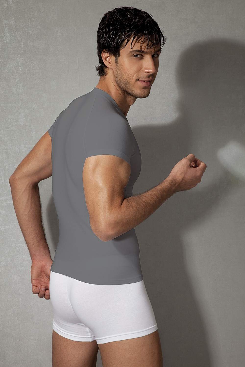 Modal V Yaka Erkek Atlet Doreanse 2535 - Füme