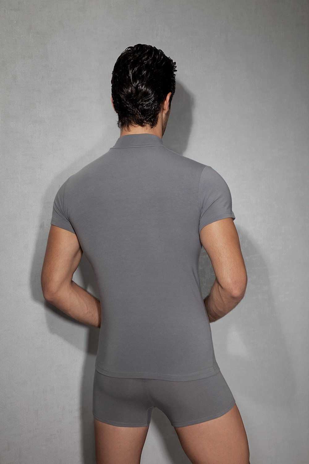 Modal V Yaka Erkek Atlet Doreanse 2730 - Füme