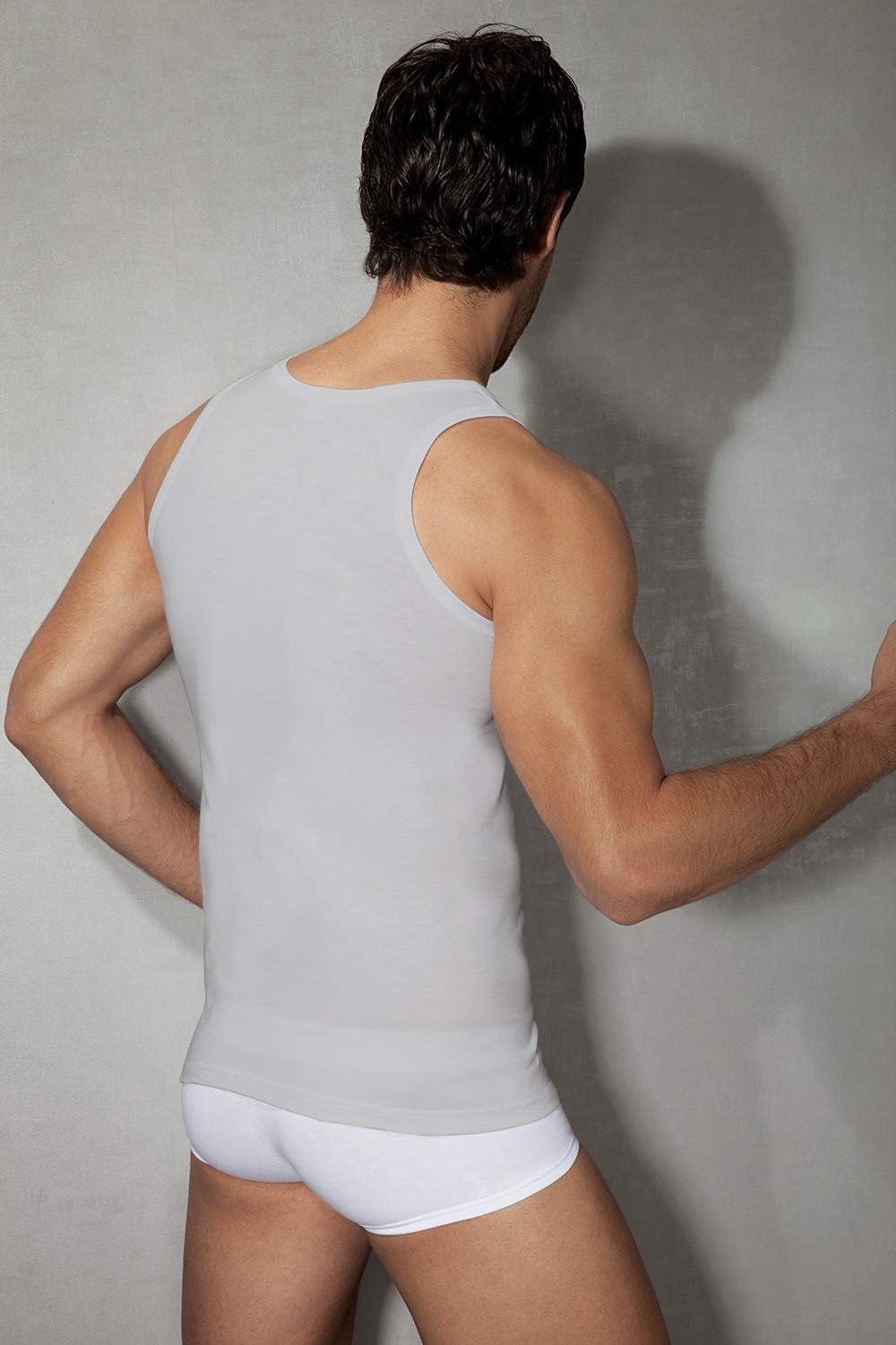 Pamuklu Ribana Kesim Erkek Atlet Doreanse 2005 - Gri