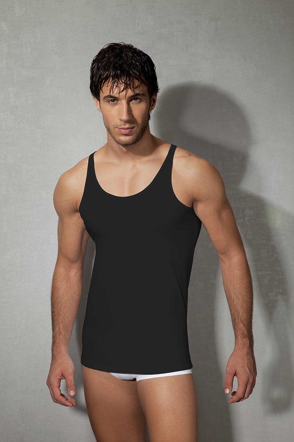 Pamuklu Ribana Askılı Erkek Atlet Doreanse 2040 - Siyah