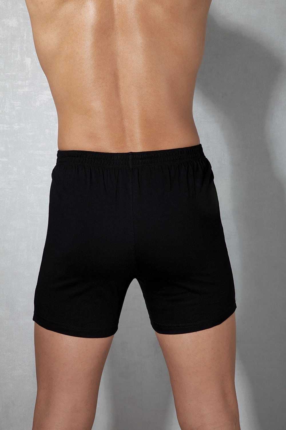 Pamuklu Esnek Bel Lastiği Boxer Doreanse 1505 - Siyah