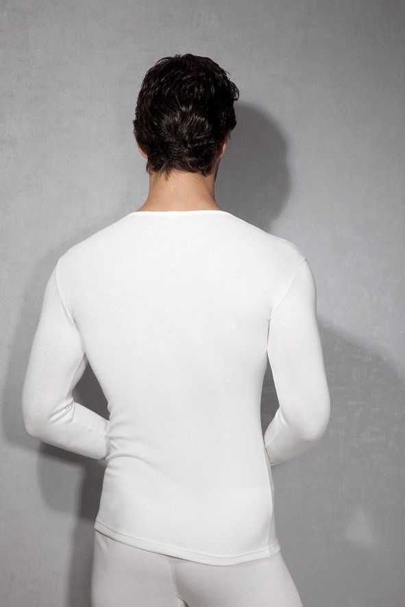 Termal Polyester Likralı Erkek T-Shirt Doreanse 2960 - Ekru