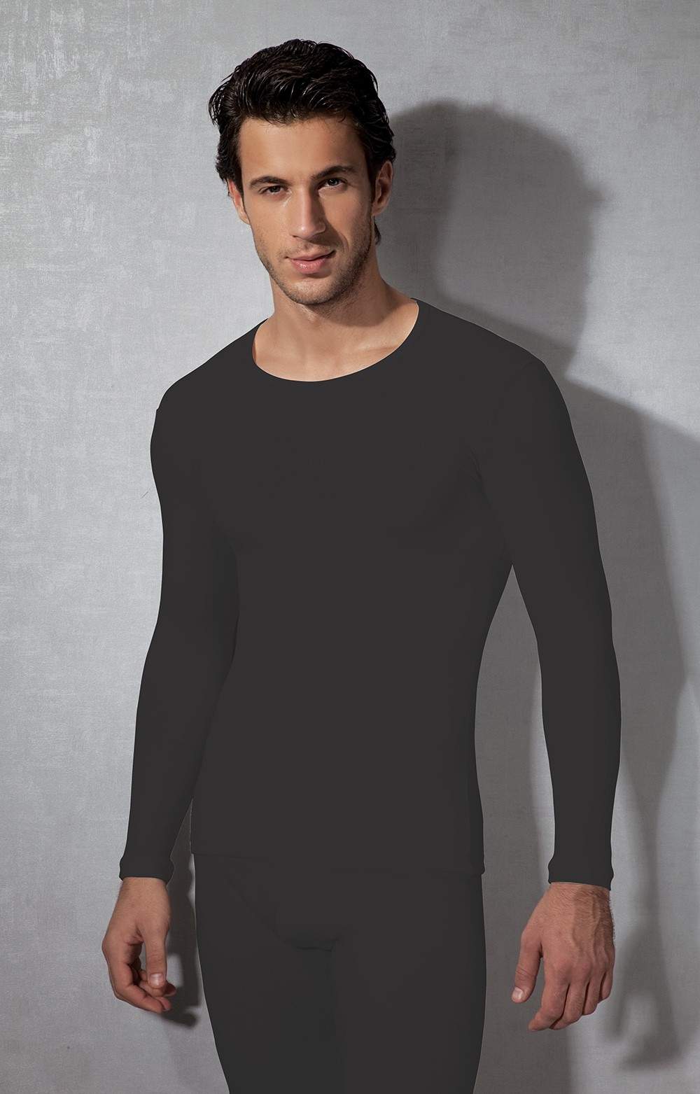 Termal Polyester Likralı Erkek T-Shirt Doreanse 2960 - Siyah