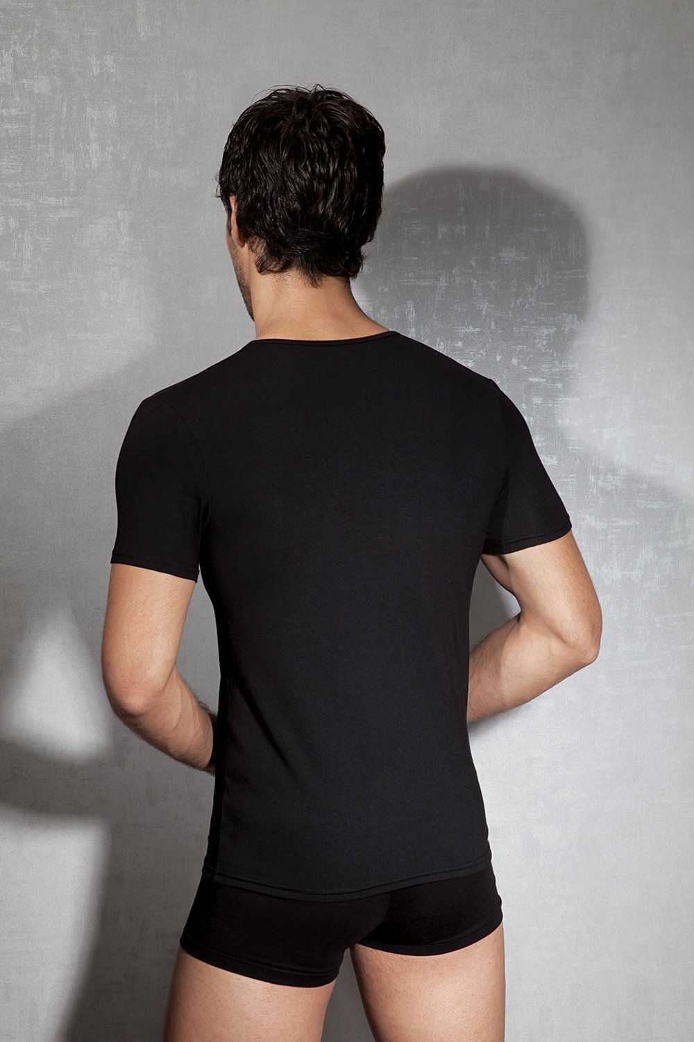 Modal V Yaka Erkek Atlet Doreanse 2520 - Siyah