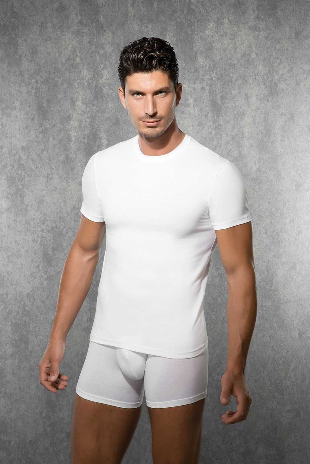 Modal Pamuklu V Yaka Erkek Atlet Doreanse 2550 - Beyaz