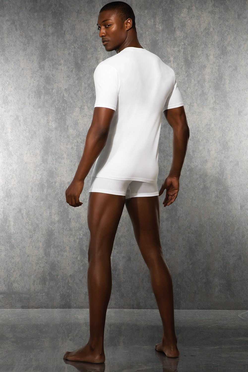 Modal V Yaka Atlet Siyah Doreanse 2850 - Beyaz