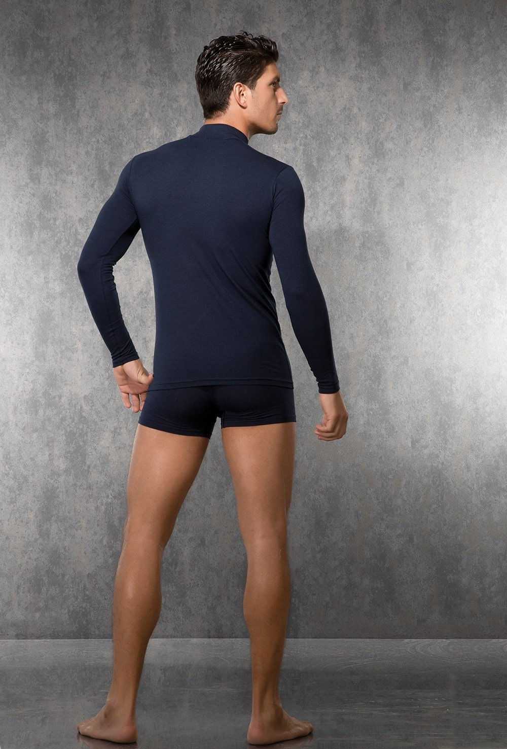 Fırçalı İç Yüzey Modal Pamuk Elastan Uzun Kol Termal T-Shirt Doreanse 2930 - Siyah