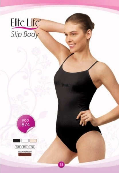 Tek Parça Esnek Body Elite Life 874 - Siyah
