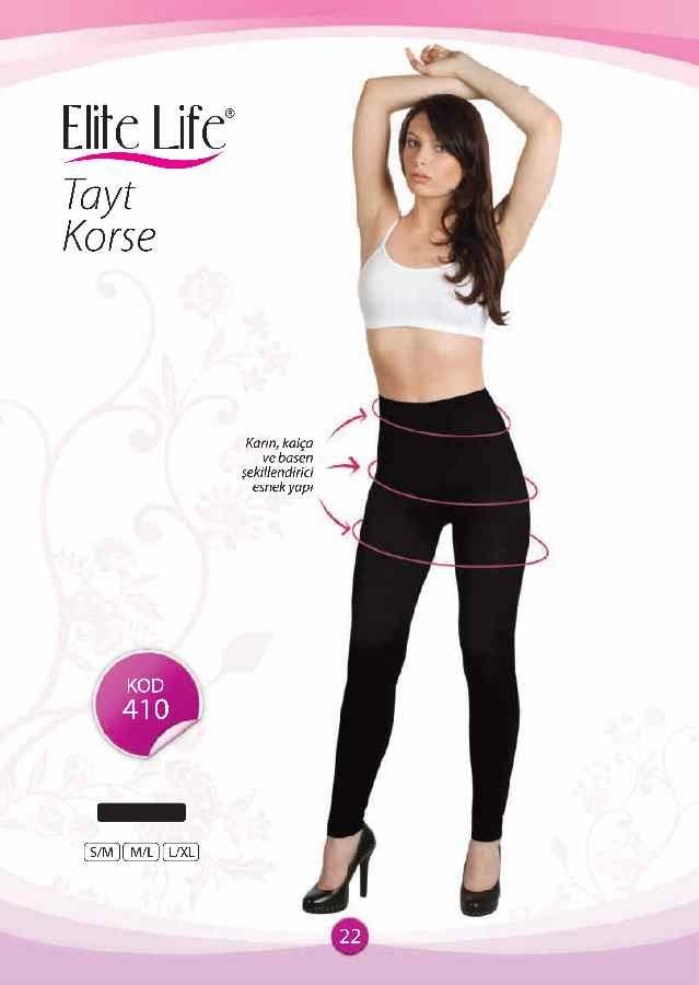 Dikişsiz Kompresyonlu Yüksek Bel Korse Elite Life 410 - Siyah