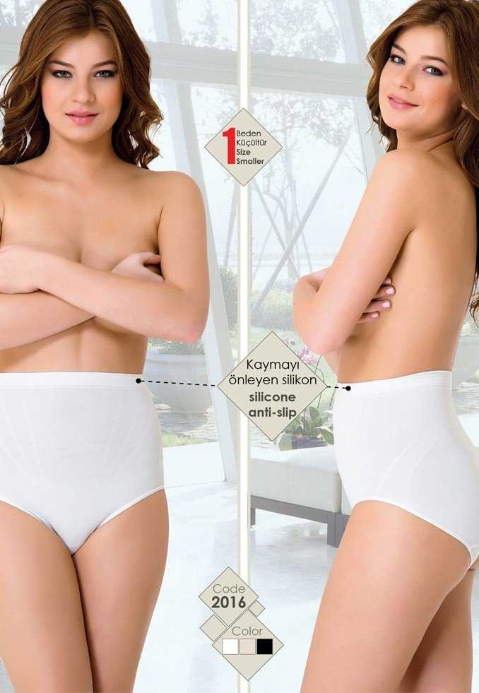 Dikişsiz Yüksek Bel Toparlayıcı Külot Emay 2016 - Beyaz