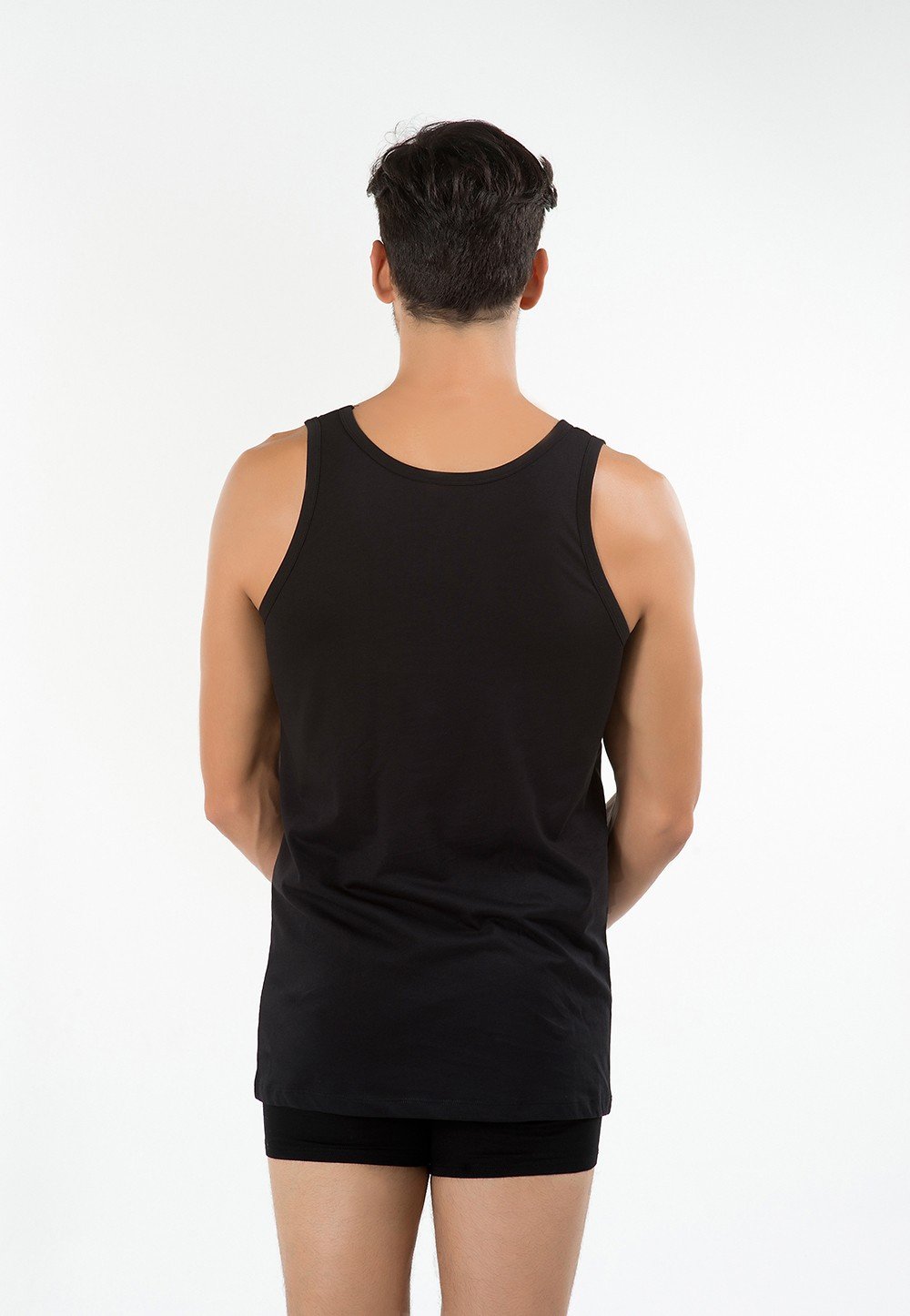 Kom Erkek 2'li Atlet - Henry Askılı 2 li Basic Erkek Atlet - Siyah