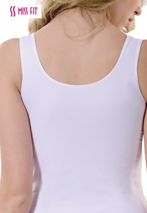 Kalın Askılı Dikişsiz Kadın Atlet Miss Fit 1601 - Beyaz