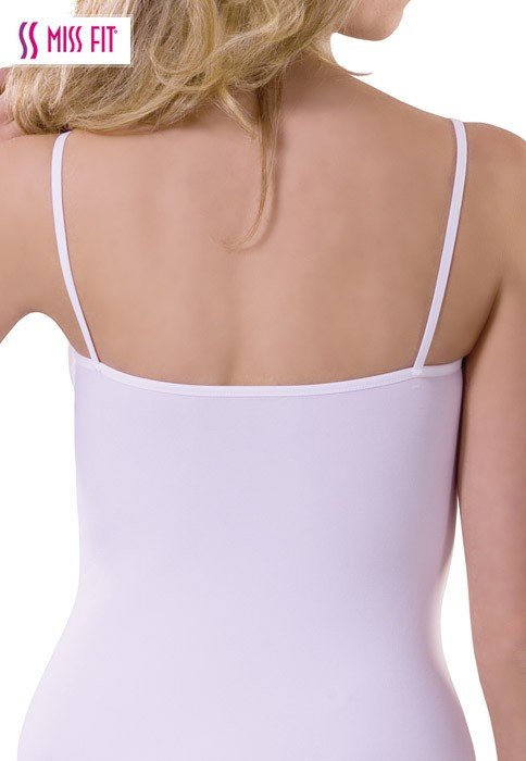 Dikişsiz İnce Askılı Atlet Yüksek Pamuk Miss Fit 1607 - Beyaz