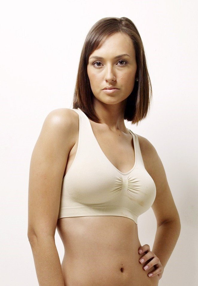 Dikişsiz Hafif Kompresyon Sporcu Büstiyer Miss Fit 1502 - Ten