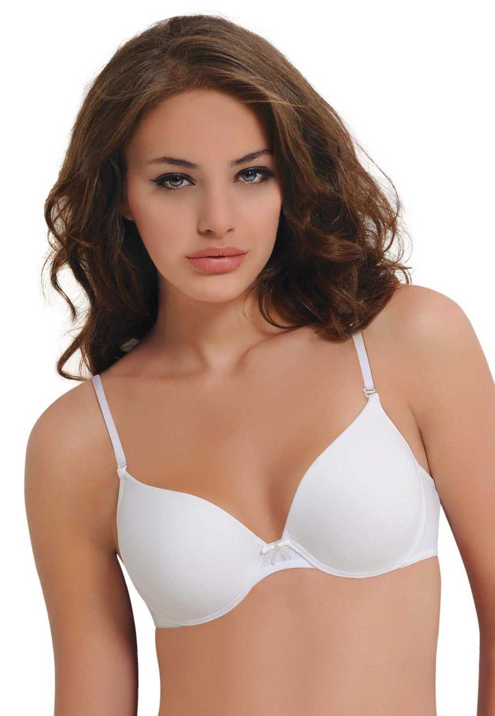 Çelik Balen Destekli Yarım Kap Sütyen NBB 3539 - Beyaz