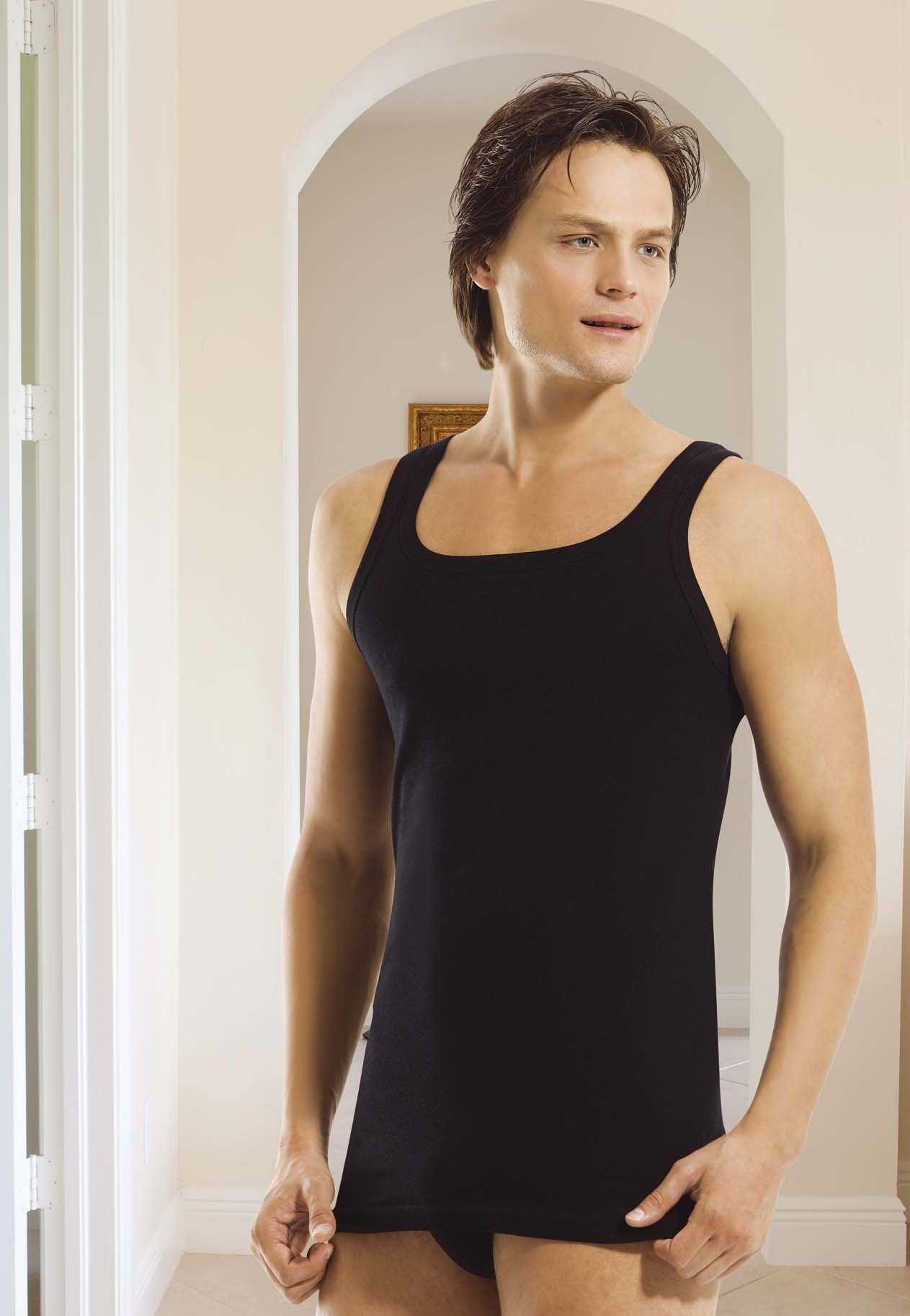 Pamuklu Siyah Ribana Atlet Öztaş 1015 - Siyah