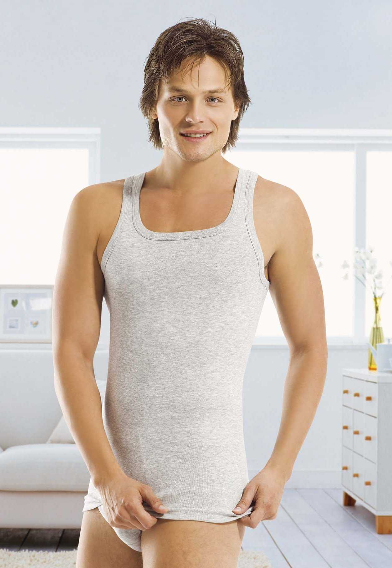 Ribana Pamuklu Kısa Kollu Erkek Atlet Öztaş 1025 - Gri