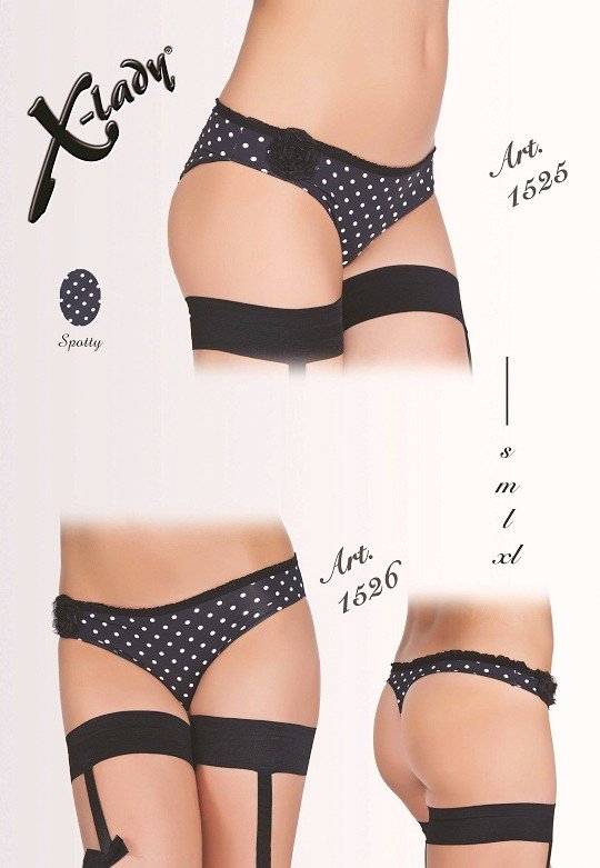 Puantiyeli Yüksek Bel Bikini Külot X-Lady 1525 - Görsel
